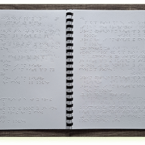 Photo of the Braille version of the book, "How To Feel BIG When You Feel Small."