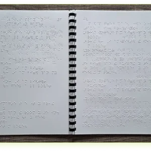 Photo of the Braille version of the book, "How To Feel BIG When You Feel Small."